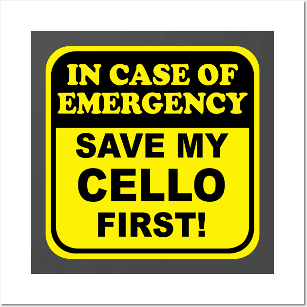 Save My Cello Wall Art by evisionarts